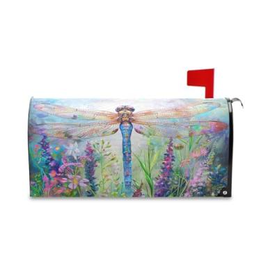 Imagem de senya Capas Para Caixas De Correio Primavera, Elegantes Flores Libélula, Capa Caixa Tecido Oxford Com Faixa Magnética Decoração Jardim E Quintal