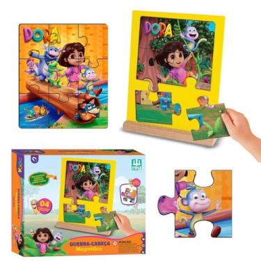 Imagem de Puzzle Magnético Dora Aventureira Brinquedo Educativo Com Base De Made