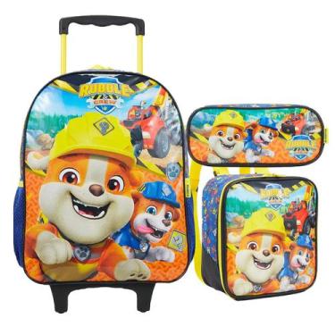 Imagem de Kit Mochila Patrulha Canina Rubble Crew Lancheira Estojo - Xeryus