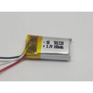 Imagem de Bateria 3.7v 100 Mah 5mm X12mm X20mm 3 Fios 501220 - bgb