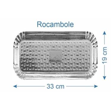 Imagem de 30 Bandeja de Bolo Rocambole Laminado Prateado - AAZ