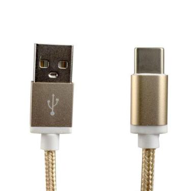 Imagem de Cabo Usb Evus Fast Charge Type C 1M - C-055 Dourado