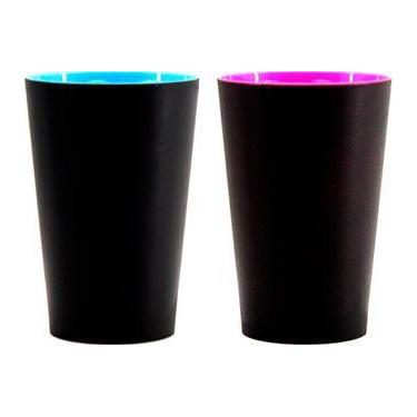 Imagem de 2 Copo de Festa Rígido Twister Preto Fosco - AAZ, Sortido