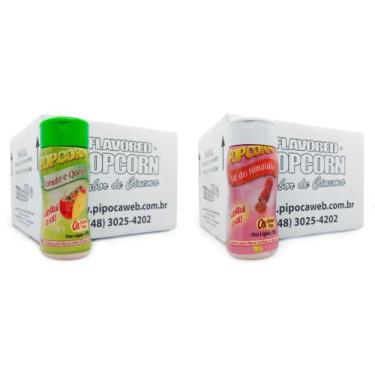 Imagem de Temperos Pipoca 12 Frascos 6 Tomate/Queijo + 6 Sal Himalaia - Flavored