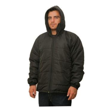 Imagem de Jaqueta masculina acolchoada com capuz removível - BLACK SAND, M, Pret