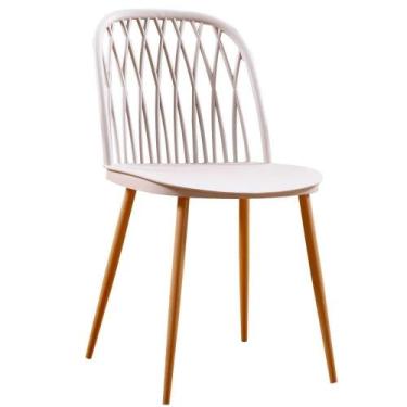 Imagem de Cadeira De Jantar Ariane Pp Nude Base Aço Adesivado Rivatti