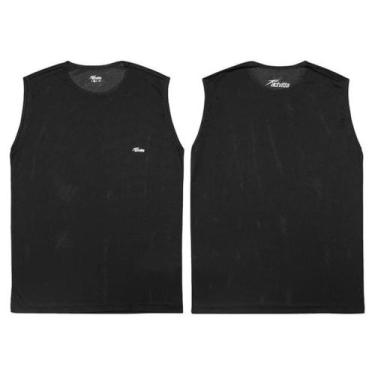Imagem de Camiseta Regata Masculina Activitta Esportiva Treino Poliamida Preta, 