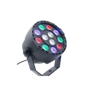 Imagem de Canhão Led Refletor Jogo de Luz 12 Led Iluminador Palco Festa - Kingle