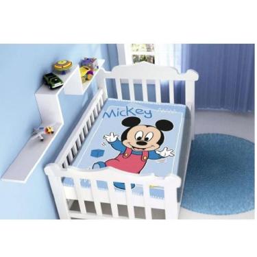 Imagem de Cobertor -Antialérgico- Raschel Disney Mickey Passinho-Jolitex-Azul