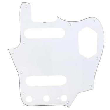 Imagem de Musiclily Pro 10 Furos 65 60s Escudo Estilo Vintage Pickguard para Guitarra Jaguar Americana,3 Camadas Branco