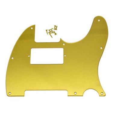 Imagem de Dopro 8 furos Tele Guitar Humbucker Pick Guard para USA/Mexicano Fender Telecaster Gold Mirror 1 Ply