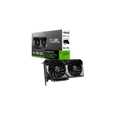 Imagem de Placa de Vídeo ASUS RTX 5060 TI DUAL O8G NVIDIA GeForce, 8GB, GDDR7, DLSS, Ray Tracing - 90YV0MP2-M0NA00