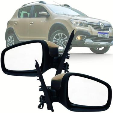 Imagem de Par Retrovisor Elétrico Com Pisca Renault Sandero Logan 2014 2015 2016