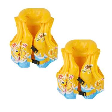 Imagem de Kit 2 Boias Colete Inflável Infantil bebê com trava proteção para pisc