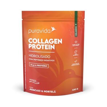Imagem de Puravida Colágenos Collagen Protein Verisol Abacaxi Hortelã 450g
