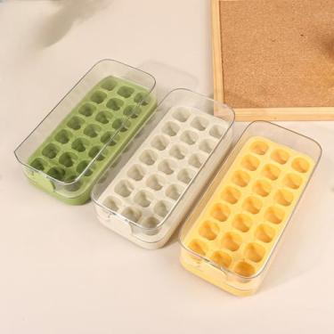Imagem de Forma de Gelo Silicone Bandeja 21 Cubos(Bege)