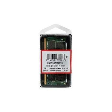 Imagem de Memória Kingston para Notebook 16 GB DDR4 2666 MHz - KVR26S19D8/16 - K