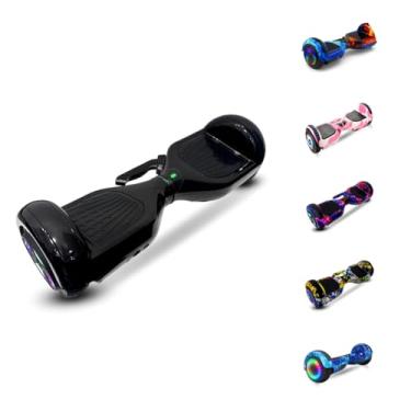 Imagem de Hoverboard Skate Elétrico Com Alça Bluetooth LED Original (BLACK)