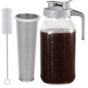 Imagem de Cafeteira Cold Brew Glyntrof Pitcher 1.9L com filtro de aço inoxidável