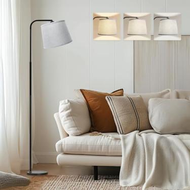 Imagem de AKASUKI Luminária De Chão Para Sala Estar Com 3 Temperaturas Cor, Pé Pedal Sala, Quarto, Escritório, Lâmpada Led Arc Mordern 9 W Incluída
