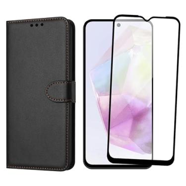Imagem de Capa Carteira Para Galaxy A35 Capinha Flip Case + Película de Vidro Temperado 3D