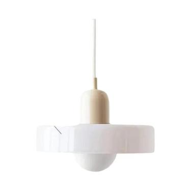 Imagem de Luminária Pendente De Vidro Nórdico Retrô E27 Led Lustre Para Sala De 