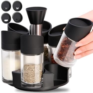 Imagem de SUPORTE GIRATÓRIO PARA TEMPEROS E CONDIMENTOS, 7 PEÇAS, ORGANIZADOR PARA COZINHA, CASA E RESTAURANTE