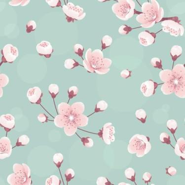 Imagem de Papel de Parede Adesivo Sala Lavável Rosa Flor Floral 3m