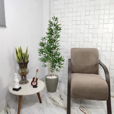 Imagem de Bambu Artificial Mosso 150cm Grande Pedras Vaso Decorativo(3D Cinza)