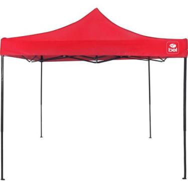 Imagem de Tenda Gazebo Dobrável 3 x 3 Metros Oxford BEL - Belfix, Vermelho