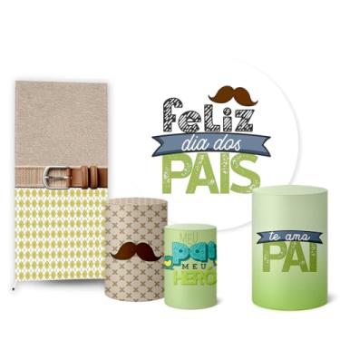 Imagem de Trio Capas Cilindro + Painel Sublimado + Lateral Dia dos Pais (K2PAI0021)
