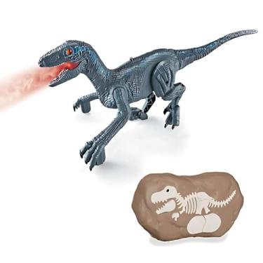 Imagem de Brinquedo Infantil Boneco Dino Bots Velociraptor com Controle Remoto Polibrinq - AN2033