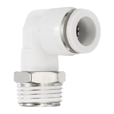 Imagem de HARFINGTON Conexões push to connect cotovelo macho tubo de 1/2 polegada OD x 1/2 polegada NPT rosca plástico mangueira de ar de conexão rápida kit de encaixe pneumático conector de bloqueio de pressão