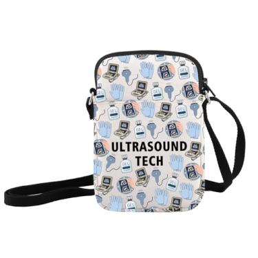 Imagem de JXGZSO Bolsa tiracolo inspirada em ultrassom, presente médico, bolsa de ombro engraçada de ultrassom, Tecnologia de ultrassom