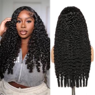 Imagem de Lemoda Peruca frontal de renda completa de 33 x 15 cm com densidade de 200% cabelo humano 13 x 6 HD transparente lace frontal perucas pré-arrancadas 15A perucas de cabelo humano virgem birmanês para