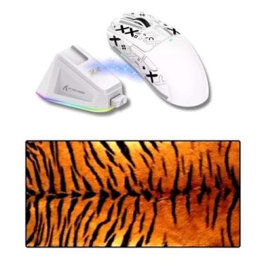 Imagem de Kit Mouse Gamer Attack Shark X11 Branco 22000Dpi + Mousepad