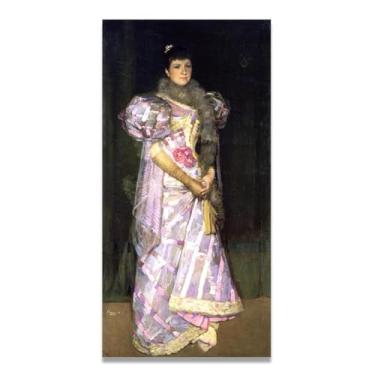 Imagem de Put Your Hands Together John Lavery Iconic Realist Portrait & War Scene Canvas Art – Decoração de parede irlandesa atemporal para casa 20 x 39,9 cm Un Framed