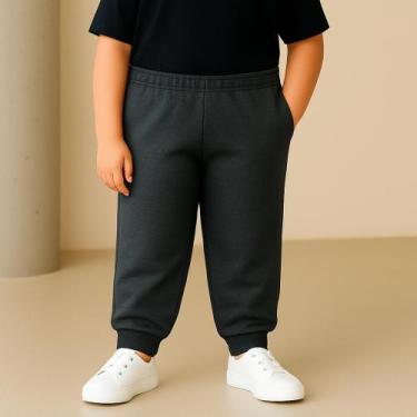 Imagem de Calça De Moletom Infantil Jogger Skinny Meninos Meninas Moletinho - RO