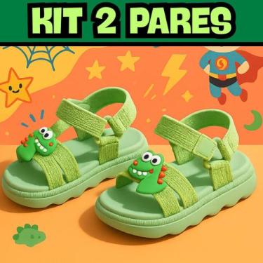 Imagem de Kit 2 Pares Sandália Papete Infantil Baby Masculina Anatômica Macia La
