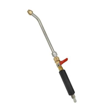 Imagem de Fenteer Acessório de extensão para lavadora de alta pressão, encaixe rápido de 1/4, bico de pulverização em leque de 25 graus, haste curva e eficiente, Curvatura de 25 Graus