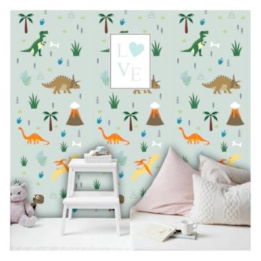 Imagem de Papel de Parede Infantil Dinossauro, Cromo Sign