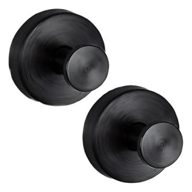 Imagem de Kit Com 2 Ganchos Autoadesivos Redondos Suporte Toalha Suporte Banheiro Porta Pano De Prato Cozinhas Pendurador Multiuso Sem Furos FONSES (PRETO)