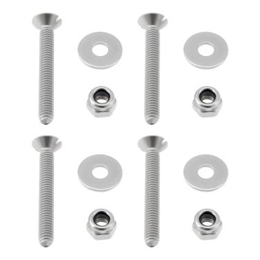Imagem de The Lord of the Tools 24 conjuntos de kit de fixação de piso de scooter Legshield de aço inoxidável M4 parafusos porcas e arruelas compatíveis com Lambretta Series 1 2 3 GP DL