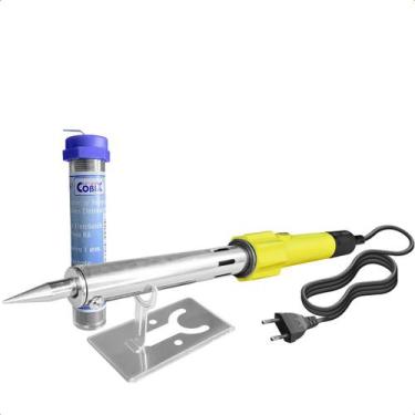 Imagem de Ferro De Solda Profissional 100w 127v Com 1 Tubo De Estanho 22g 1mm Ki