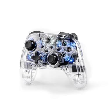 Imagem de TPARTS Wireless Game Controller for Tesla Model 3/Y/S/X, Multi-Device Crystal Clear Controller with 7-Colors LED Mode Special Programmed and Design For Tesla/Switch/STEAM Deck/PC(1 pc)