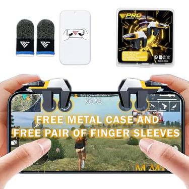 Imagem de Progameplays Phone Triggers Gaming 4 – L1 L2 R1 R2 Mobile Controller for PUBG Mobile, COD 4 - Finger Triggers for Fast Aim & Shooting – No Lag Shooter Accessory for iPhone & Android Smartphones