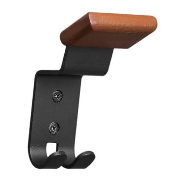 Imagem de NITAGO Suporte de capacete de parede com 2 ganchos para entrada de garagem, fácil de instalar, cabide para capacete, armazenamento para casacos, bonés de, 7.5x5x15.5cm