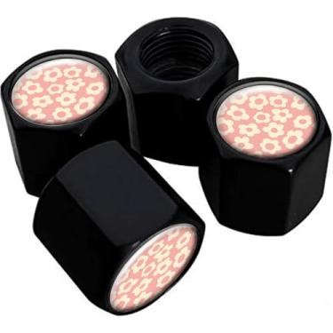 Imagem de Tampas de haste de válvula de pneu de metal, pacote com 4, tampas de haste de roda de carro, tampas de válvula de ar universais de alumínio para carros, caminhões, SUVs, bicicletas, motocicletas