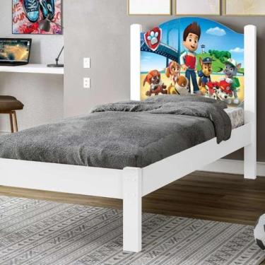 Imagem de Cama Solteiro Adesiva Personagens Infantis 100% MDF - Home A.S, Patrul