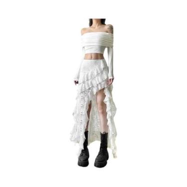 Imagem de Tendência De Verão Feminina, Saias Justas, Chique, Bainha Irregular, B